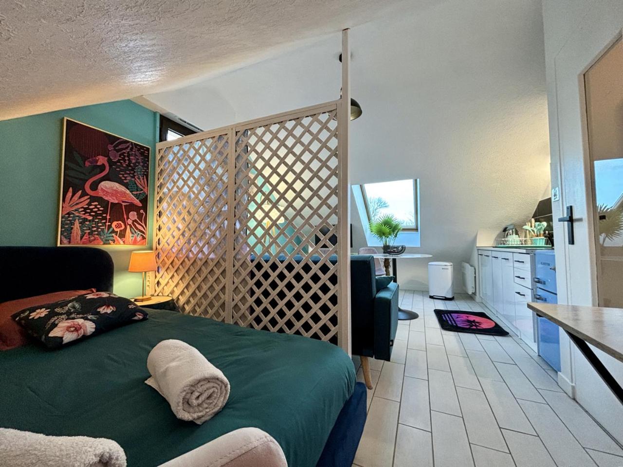 -Tropical Studio- Paisible Parking Wifi Lave-Linge Quimper Dış mekan fotoğraf